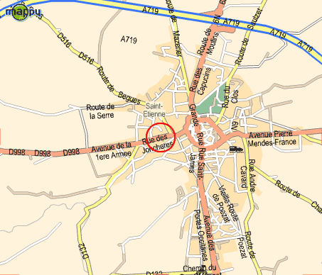 Plan d'accès - Ville de Gannat